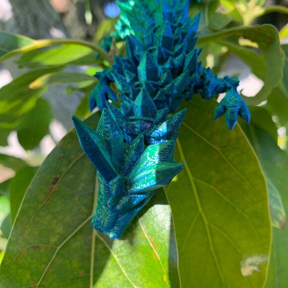 3D Printed Dragon in Egg, Full Articulated Crystal Dragon Flexible 12 inches, - Picture 7 of 11